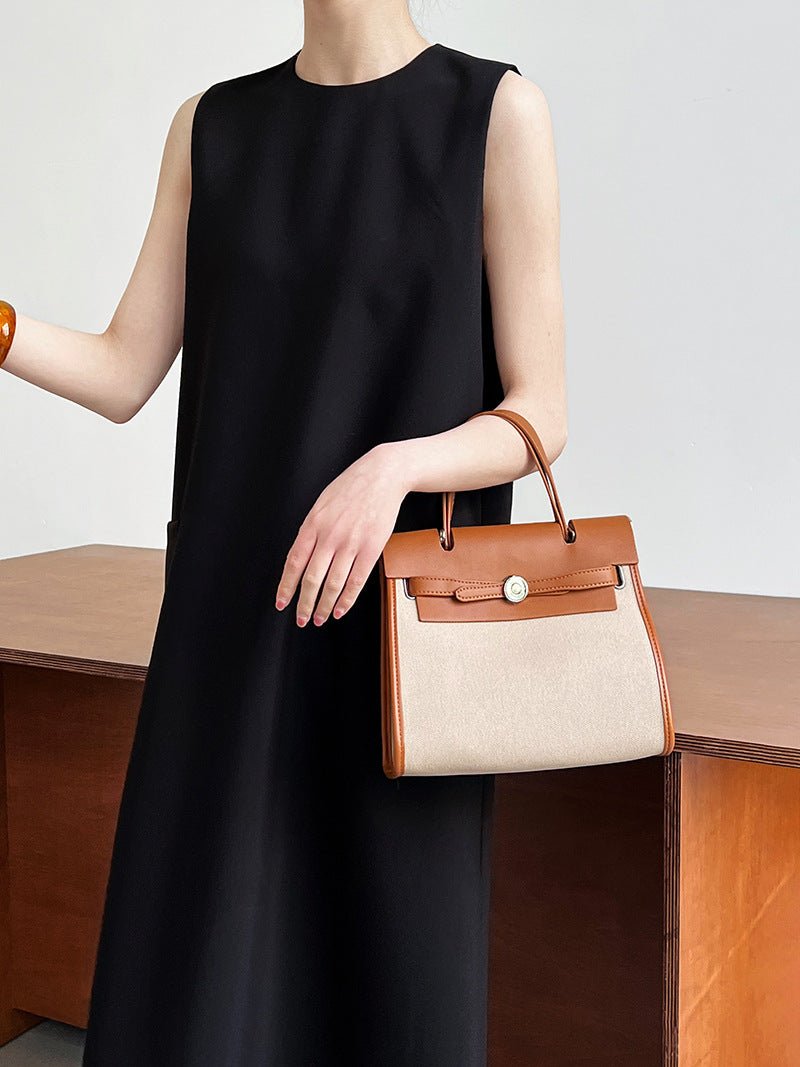 簡約通勤無袖西裝背心連衣裙-2色 - Moon Peach