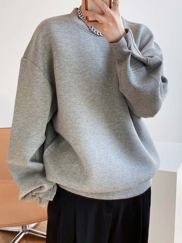 慵懶風空氣層時髦太空棉寬鬆上衣-3色