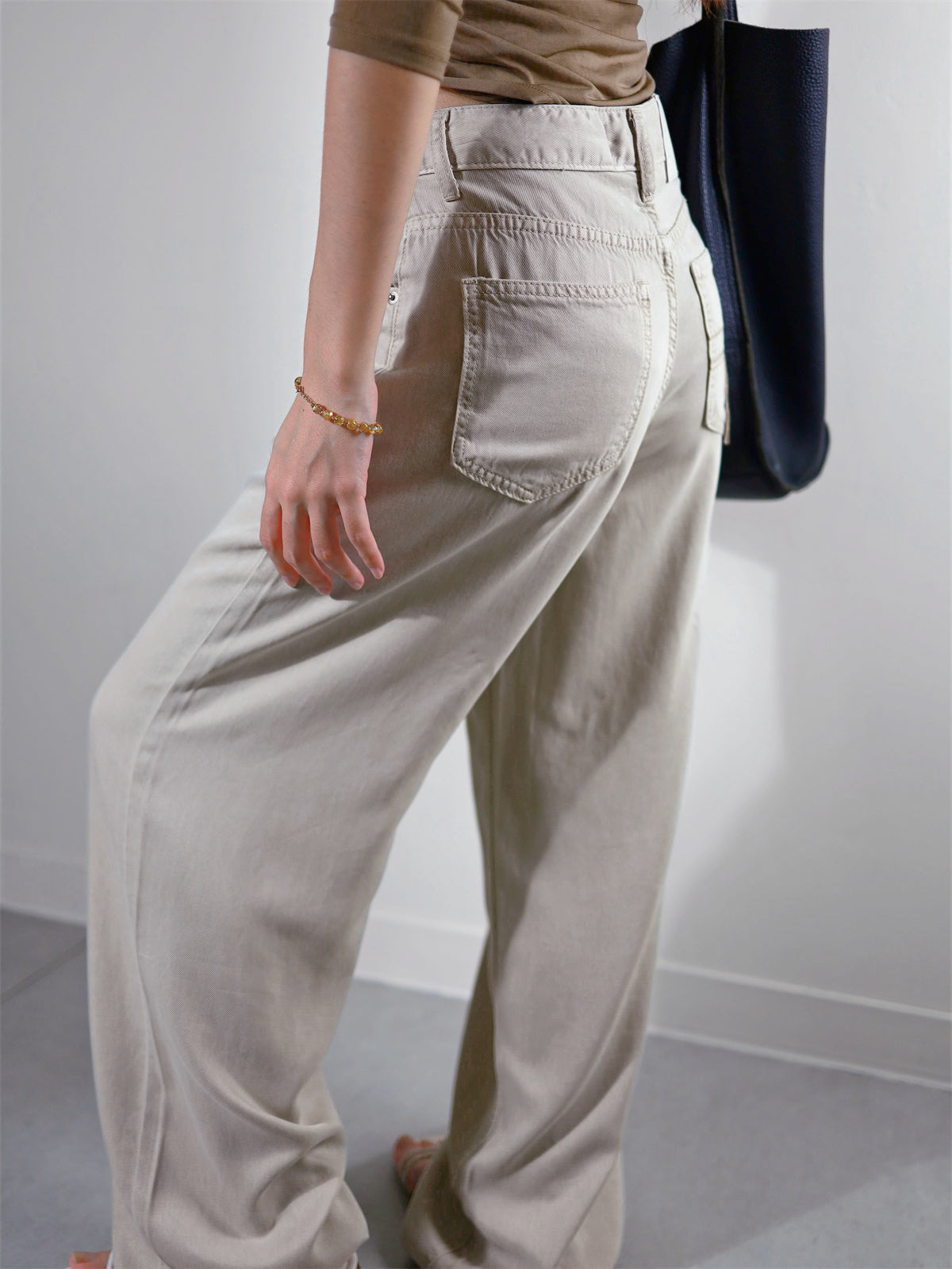 (48H出貨) 100%天絲夏季冰爽感闊腿牛仔褲-2色