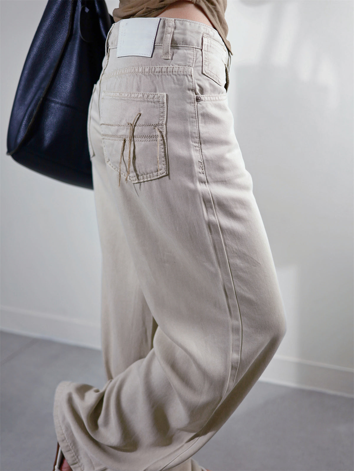 (48H出貨) 100%天絲夏季冰爽感闊腿牛仔褲-2色