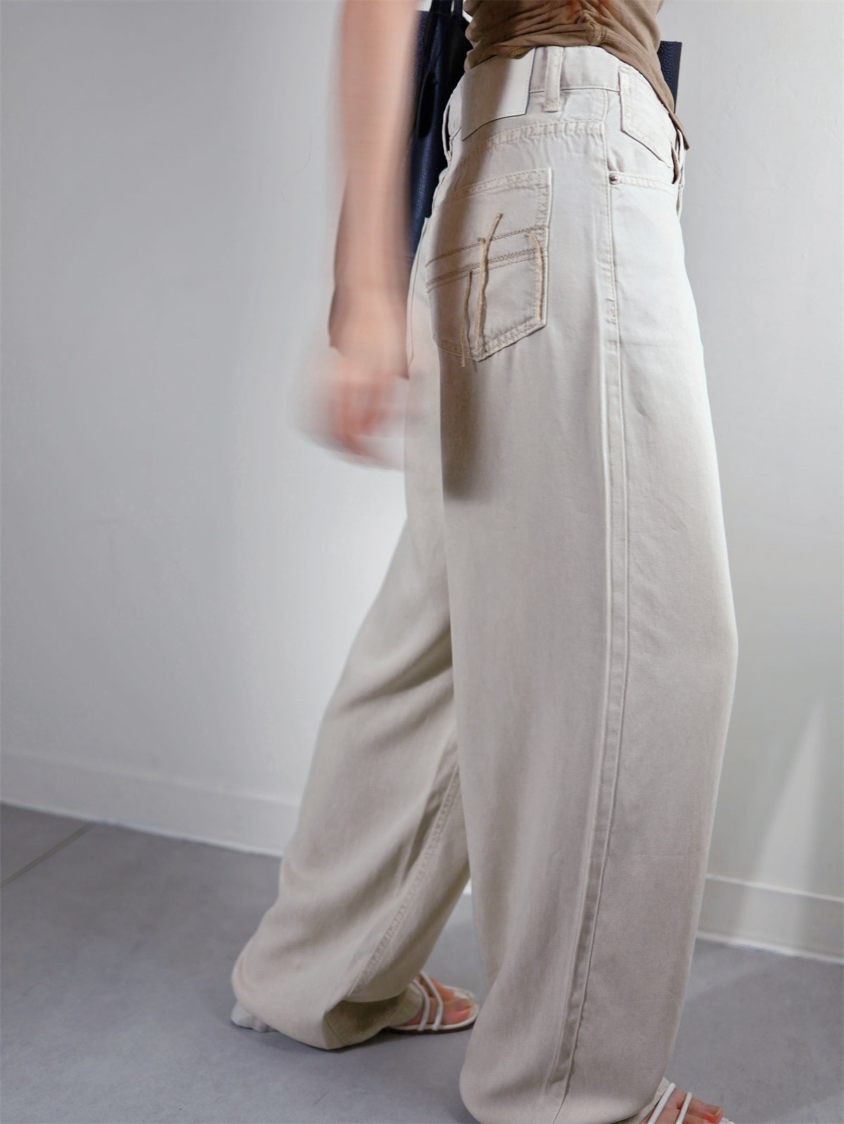 (48H出貨) 100%天絲夏季冰爽感闊腿牛仔褲-2色