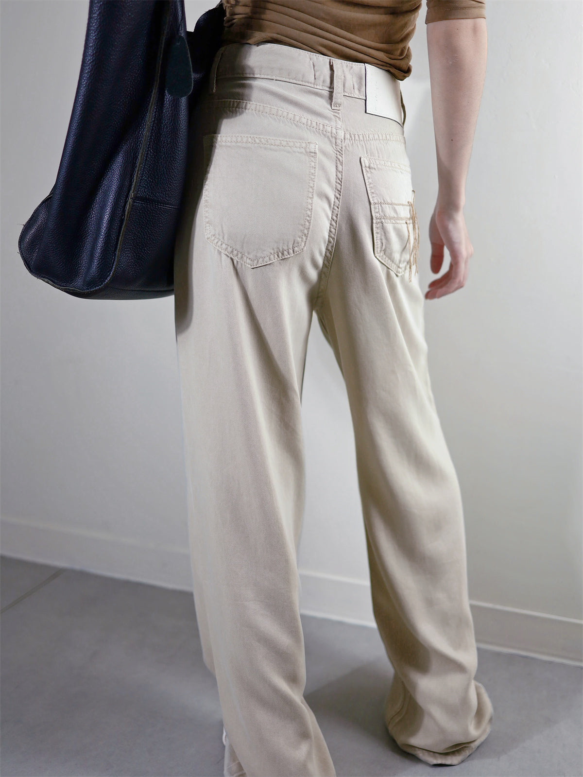 (48H出貨) 100%天絲夏季冰爽感闊腿牛仔褲-2色