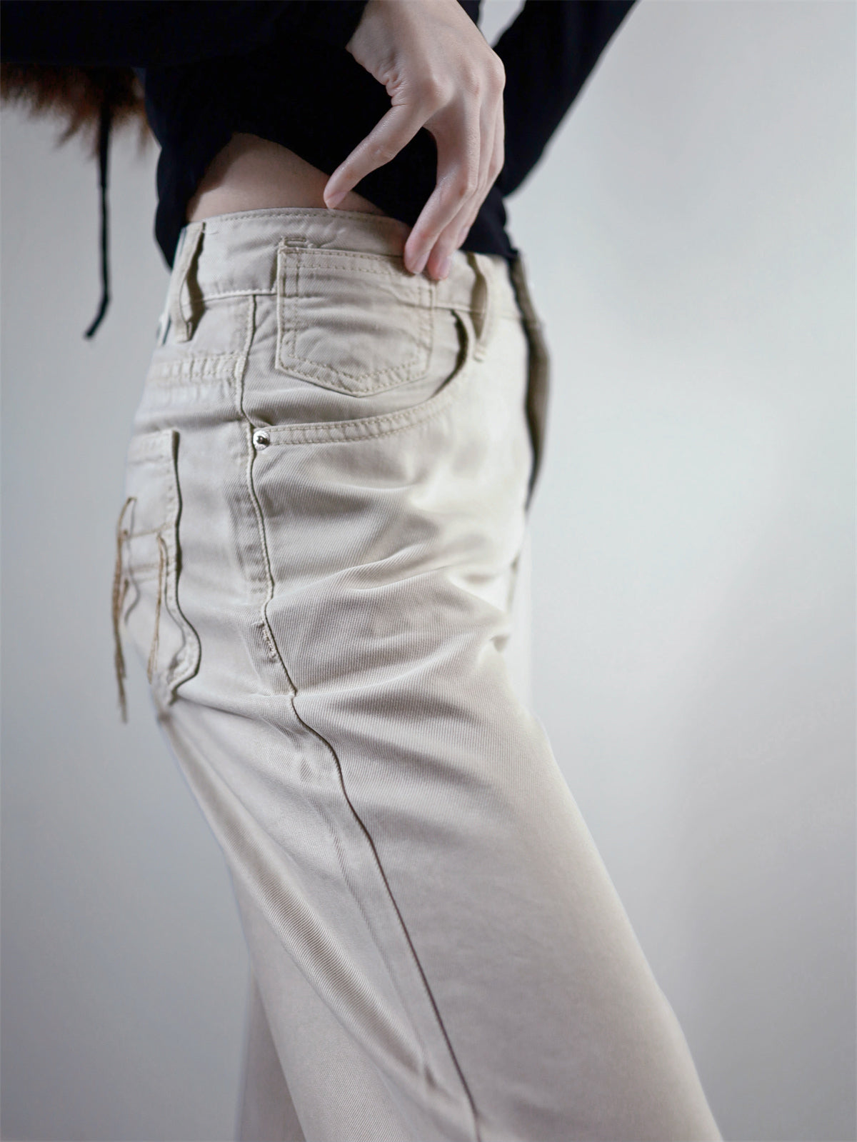 (48H出貨) 100%天絲夏季冰爽感闊腿牛仔褲-2色