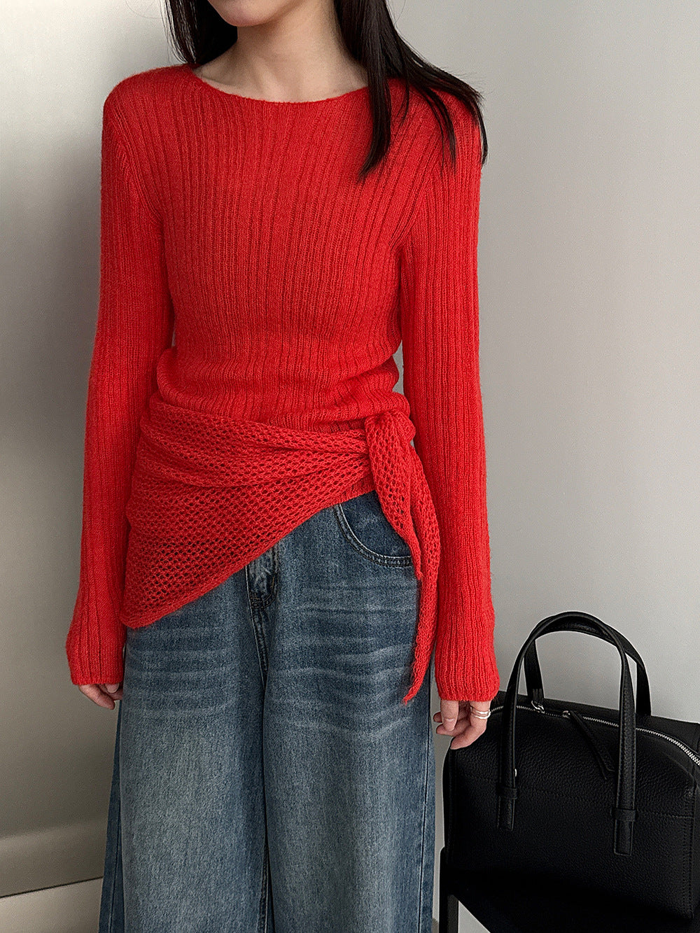 輕奢慵懶軟糯羊毛針織衫+披肩-兩件式套裝-5色