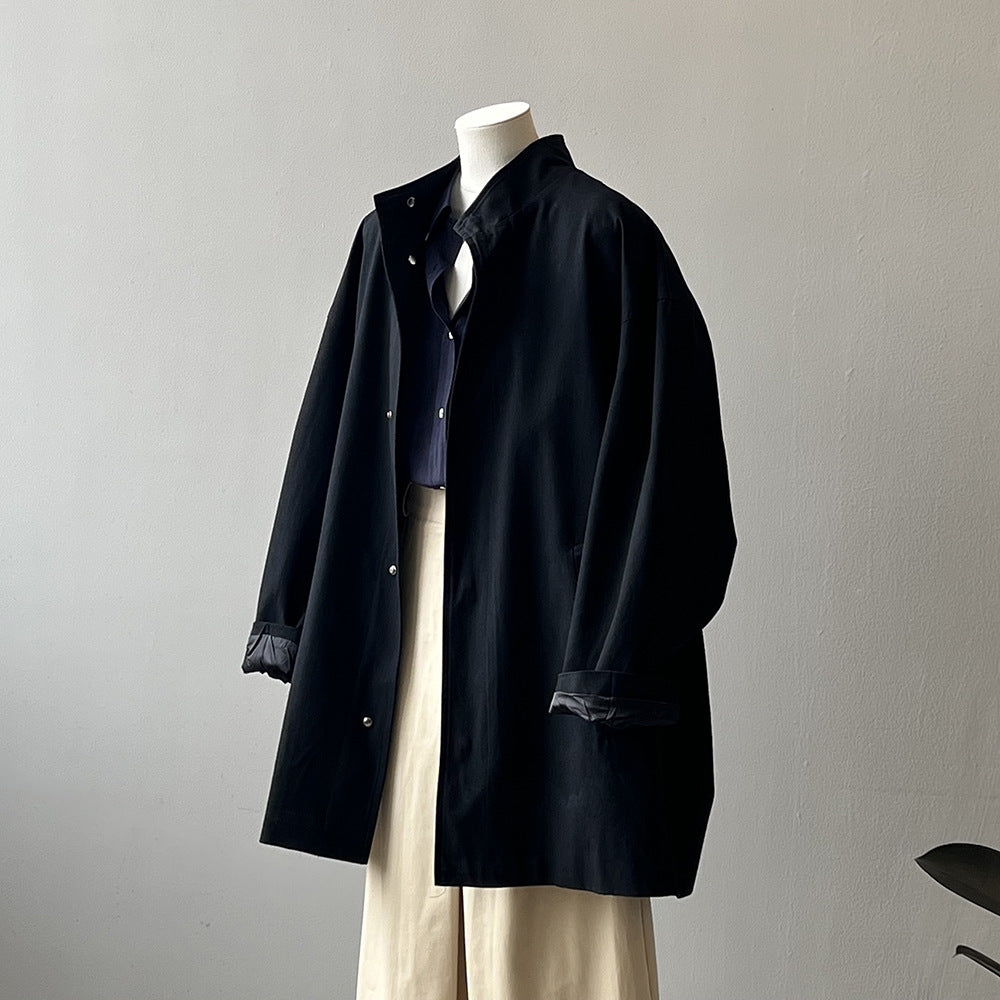 春夏日系工裝立領風衣外套-2色