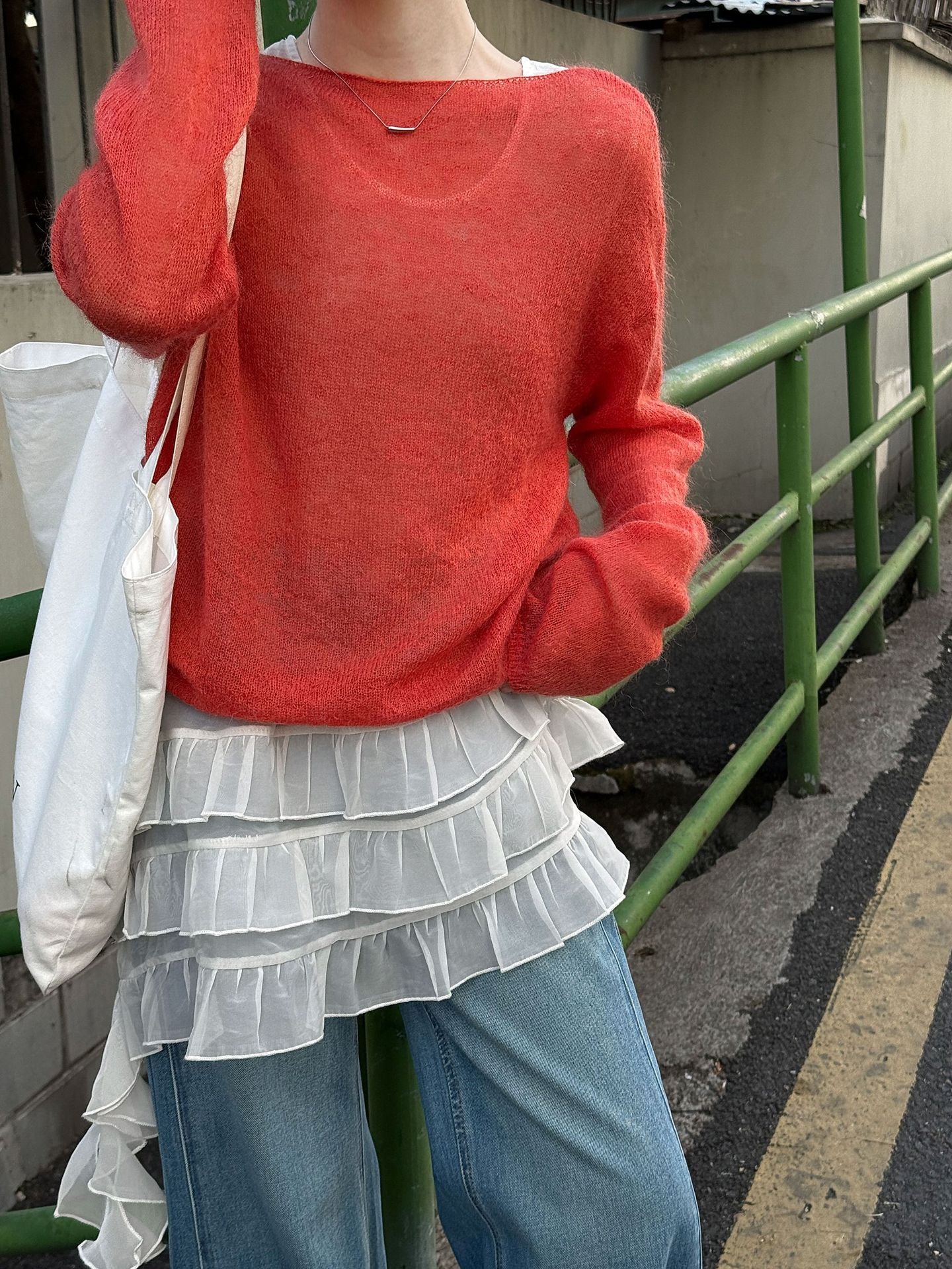 法式溫柔風不規則荷葉邊無袖背心裙-2色