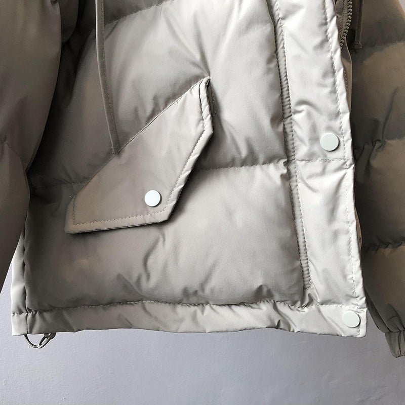 韓版小個子保暖連帽羽絨外套 - Moon Peach