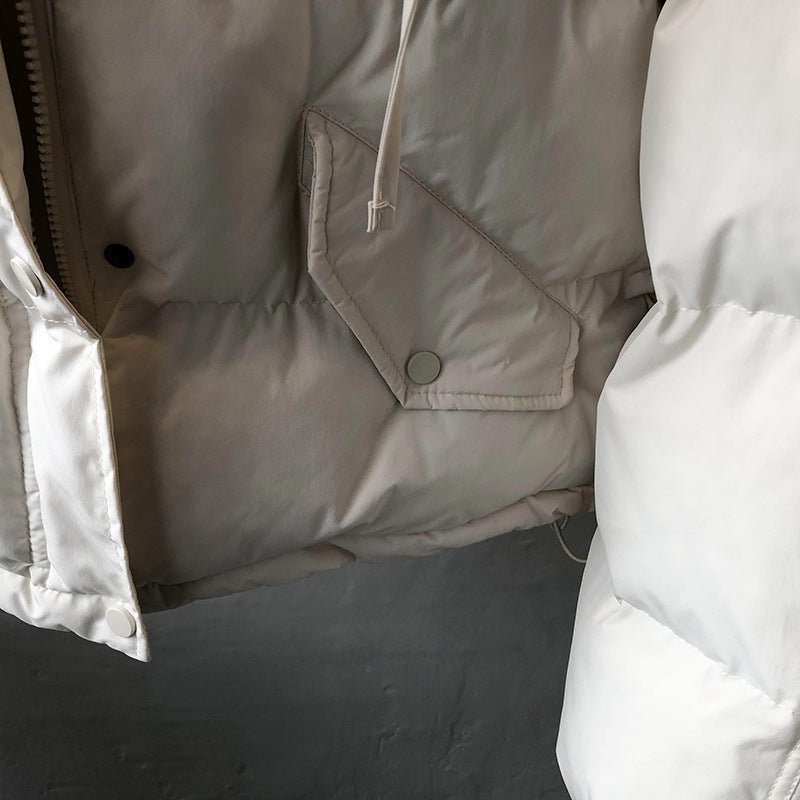 韓版小個子保暖連帽羽絨外套 - Moon Peach