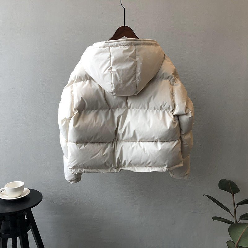 韓版小個子保暖連帽羽絨外套 - Moon Peach