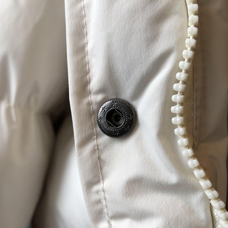 韓版小個子保暖連帽羽絨外套 - Moon Peach