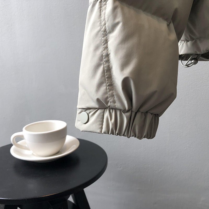 韓版小個子保暖連帽羽絨外套 - Moon Peach