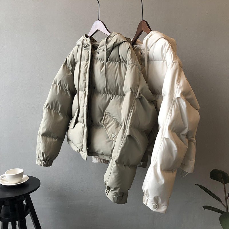 韓版小個子保暖連帽羽絨外套 - Moon Peach