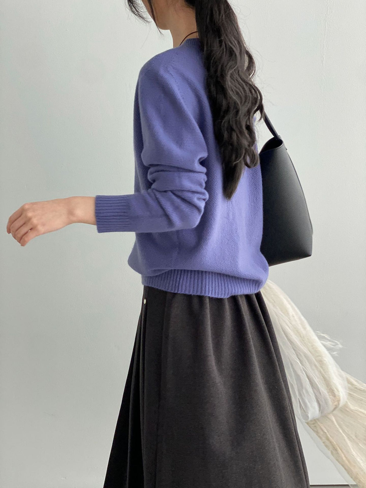 韓系慵懶風圓領羊毛針織毛衣-9色