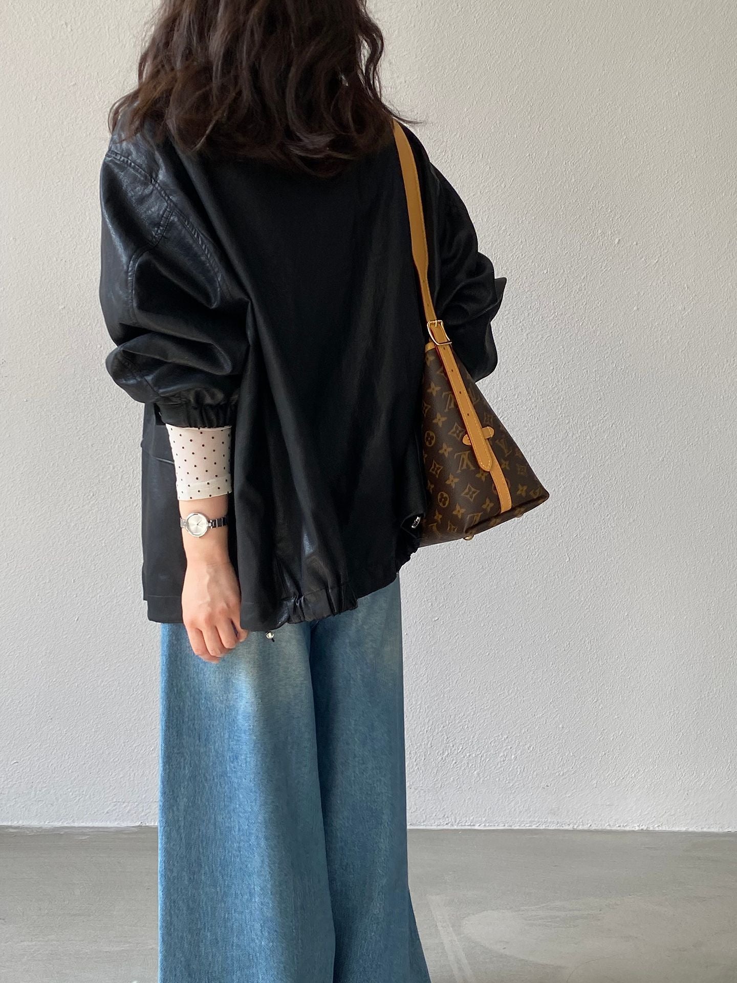 復古蛋白皮設計感短款PU皮衣夾克外套-2色