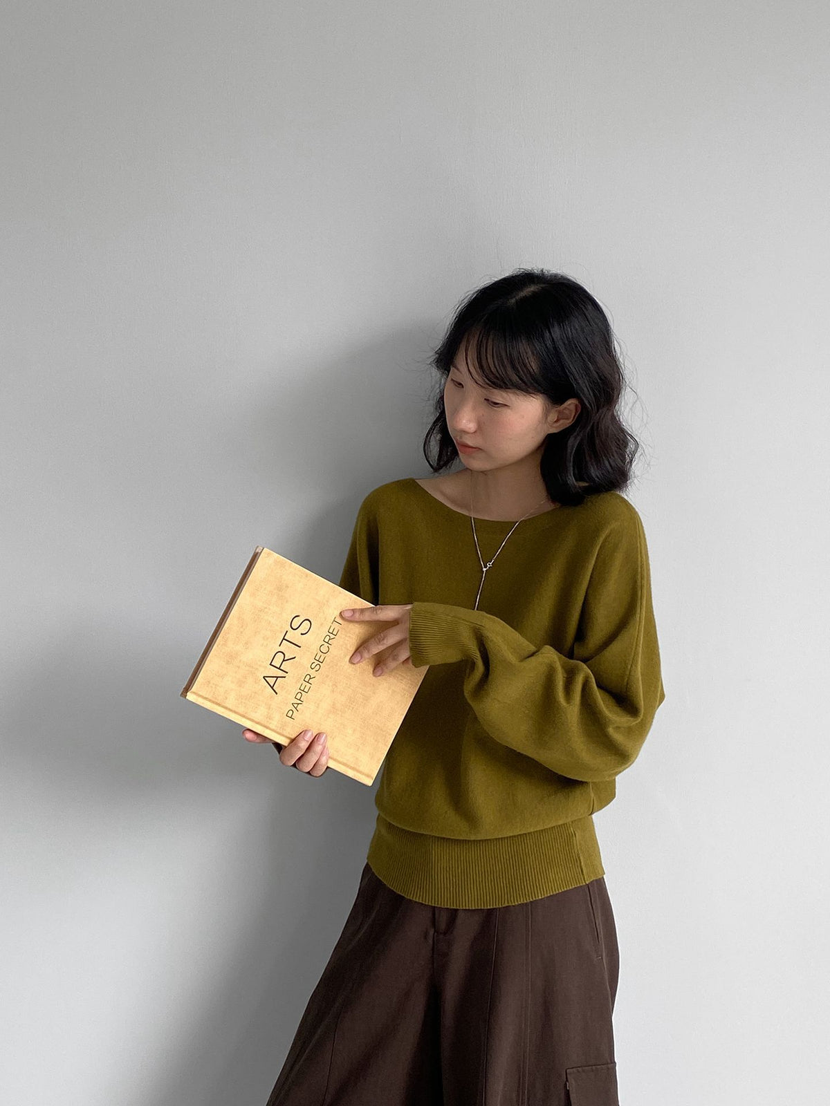 韓系簡約收腰圓領寬鬆針織毛衣-6色