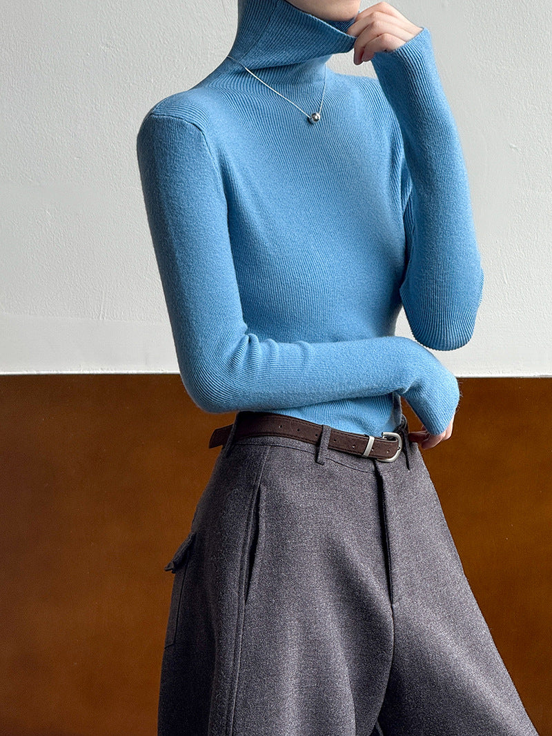 (48H出貨)韓系氣質純色內搭半高領打底衫-8色