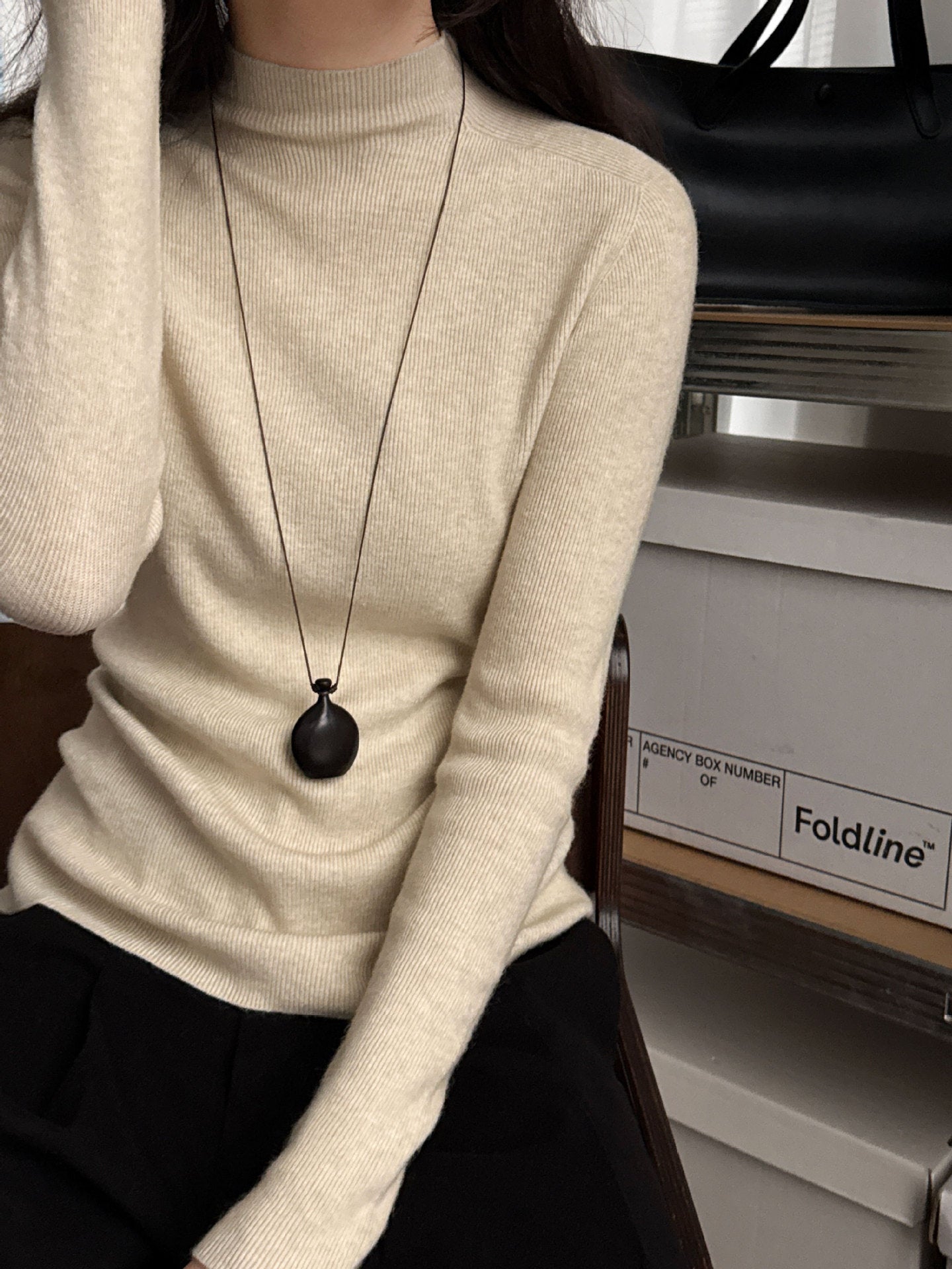 羊毛半高領無縫修身顯瘦內搭打底衫-8色