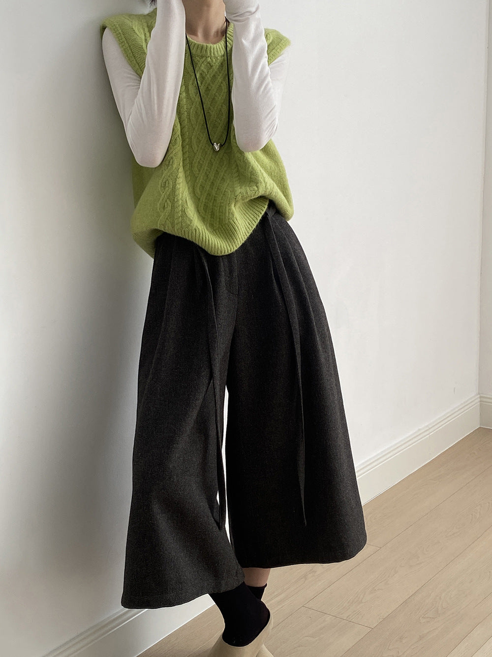 (48H出貨)糖果色圓領麻花軟糯針織背心馬甲-6色