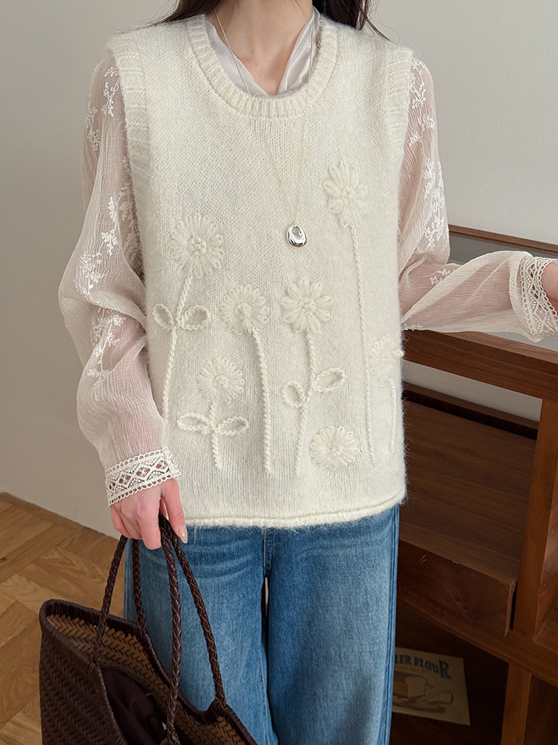 韓系寬鬆疊穿顯瘦針織馬甲背心-2色