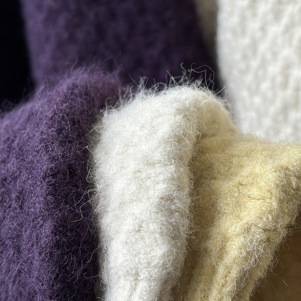 菠蘿紋愛心慵懶扣軟糯針織開衫-3色