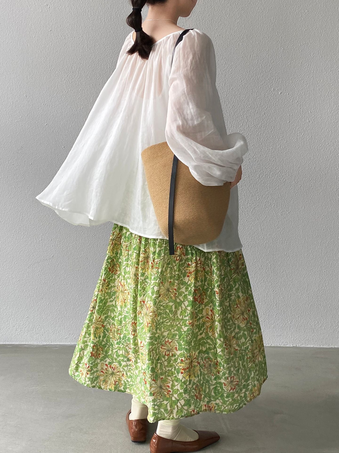 韓系夏田園浪漫小清新碎花半身裙