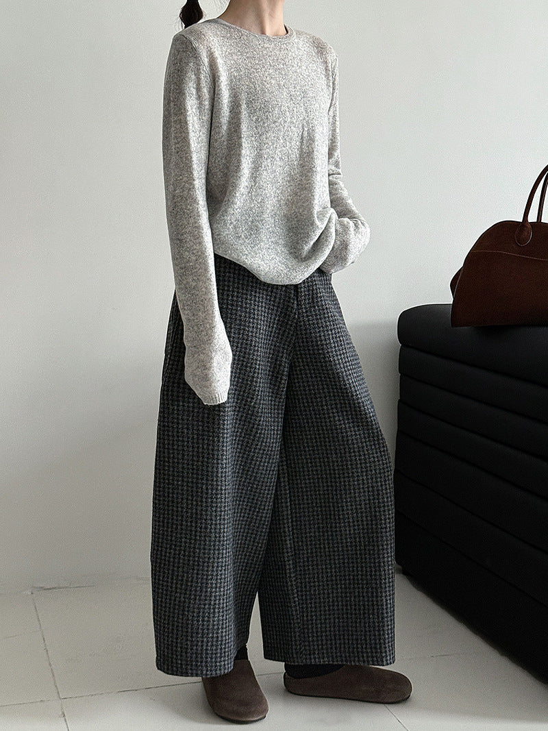 (48H出貨)韓系高級感百搭修身顯瘦羊毛針織打底衫-3色