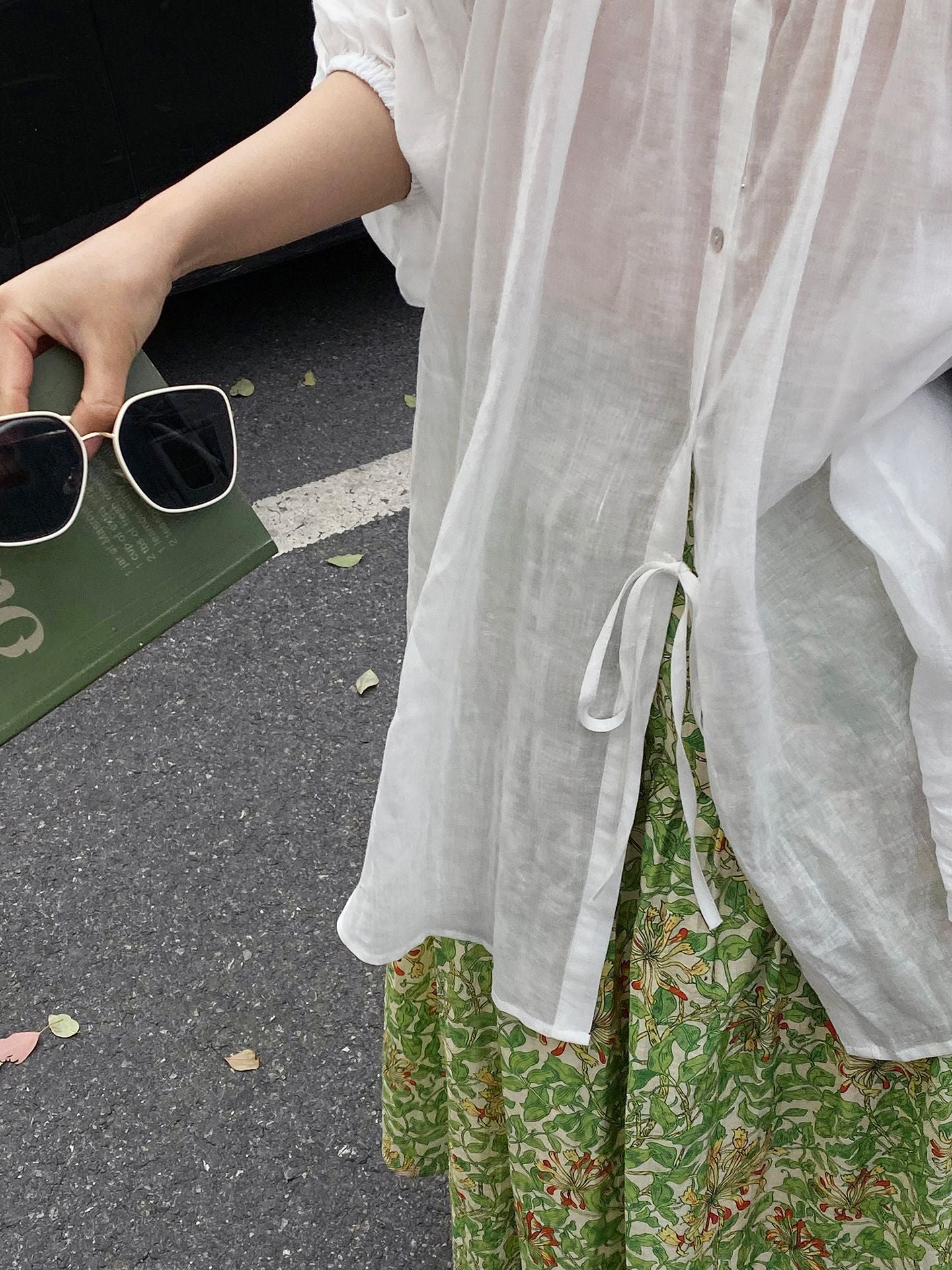 韓系夏田園浪漫小清新碎花半身裙