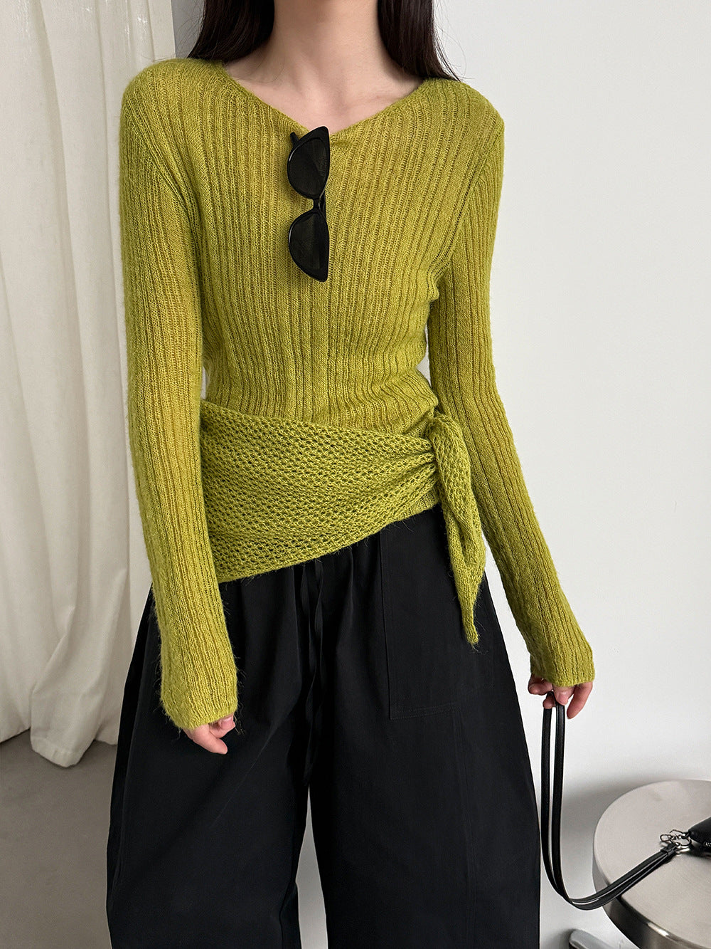 輕奢慵懶軟糯羊毛針織衫+披肩-兩件式套裝-5色