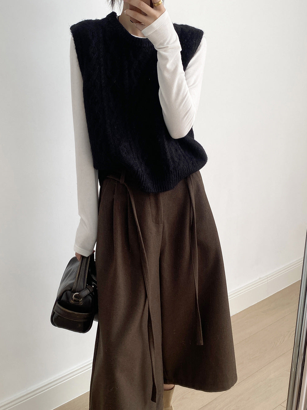 (48H出貨)糖果色圓領麻花軟糯針織背心馬甲-6色