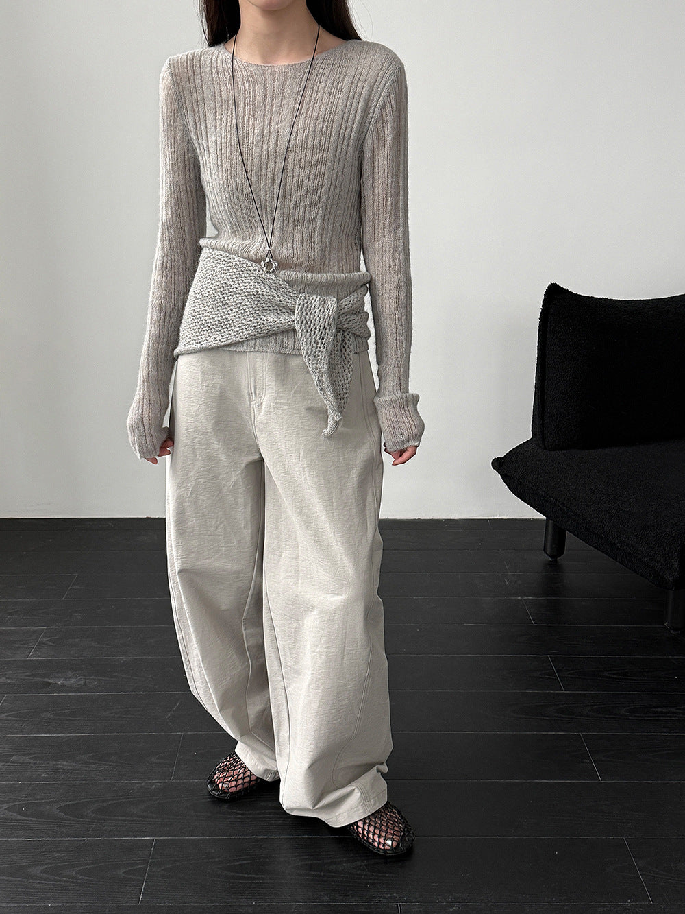 輕奢慵懶軟糯羊毛針織衫+披肩-兩件式套裝-5色