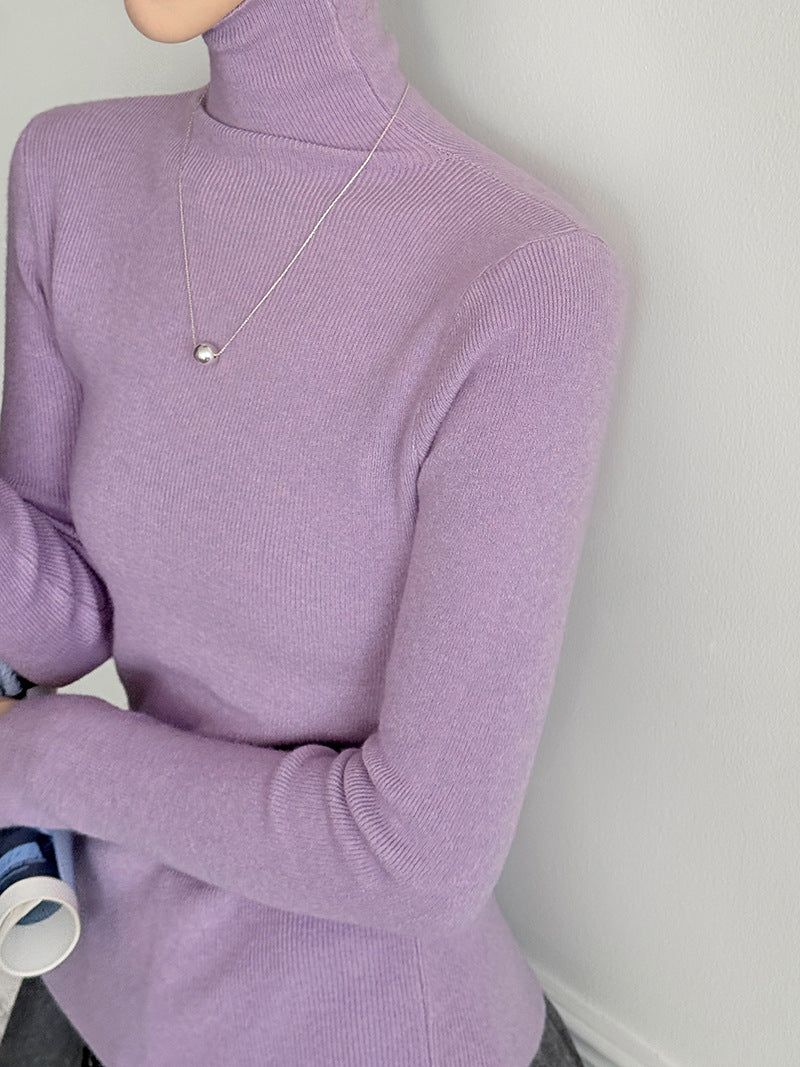 (48H出貨)韓系氣質純色內搭半高領打底衫-8色