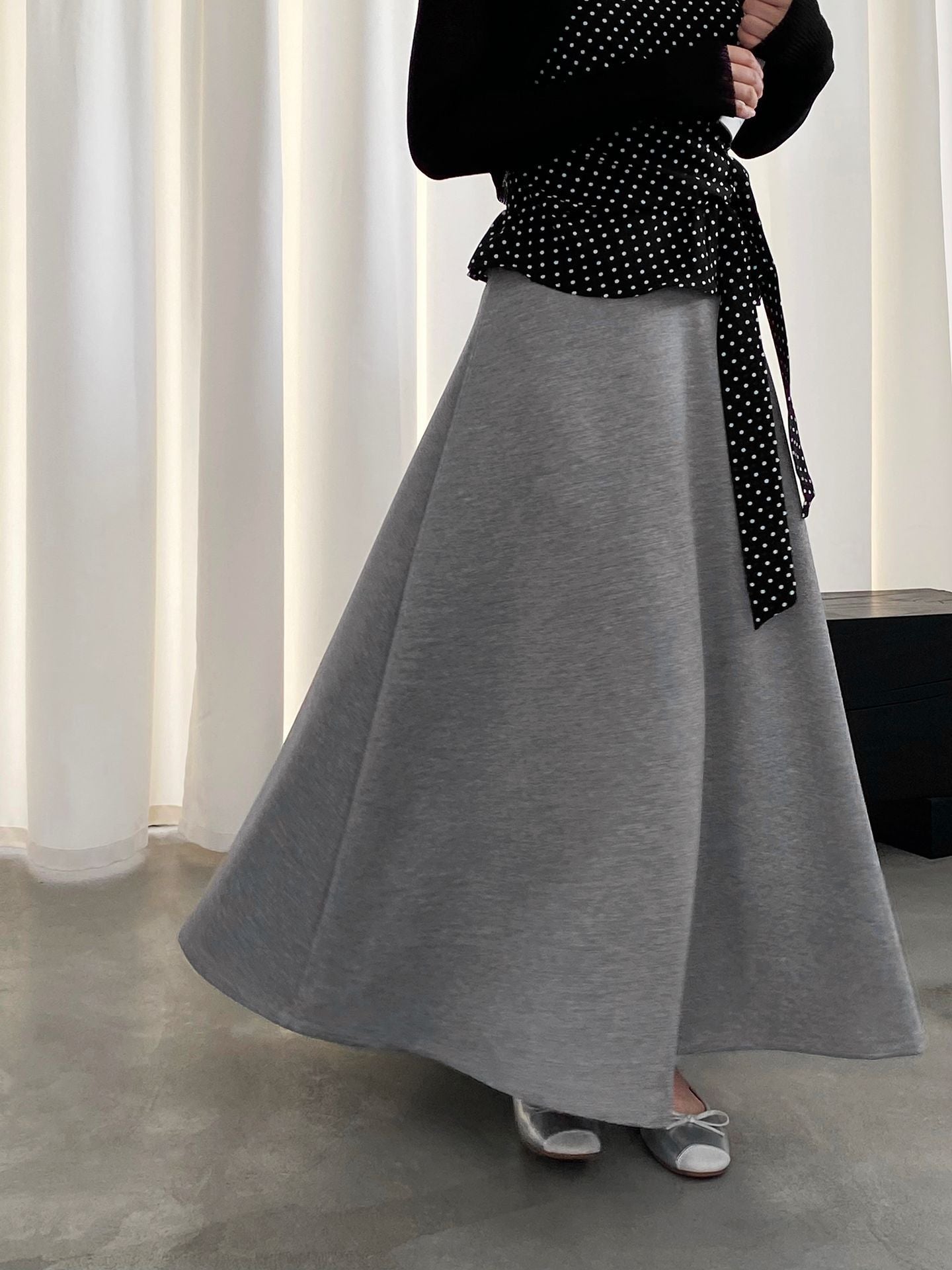 韓系紙片高腰顯瘦遮胯半身裙-2色