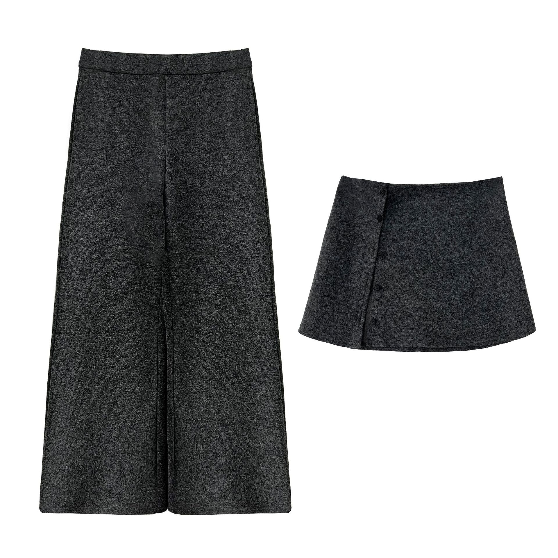 韓版時髦鬆弛顯瘦喇叭屁簾褲-2色