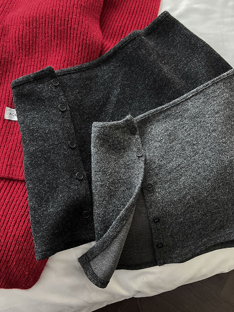 韓版時髦鬆弛顯瘦喇叭屁簾褲-2色