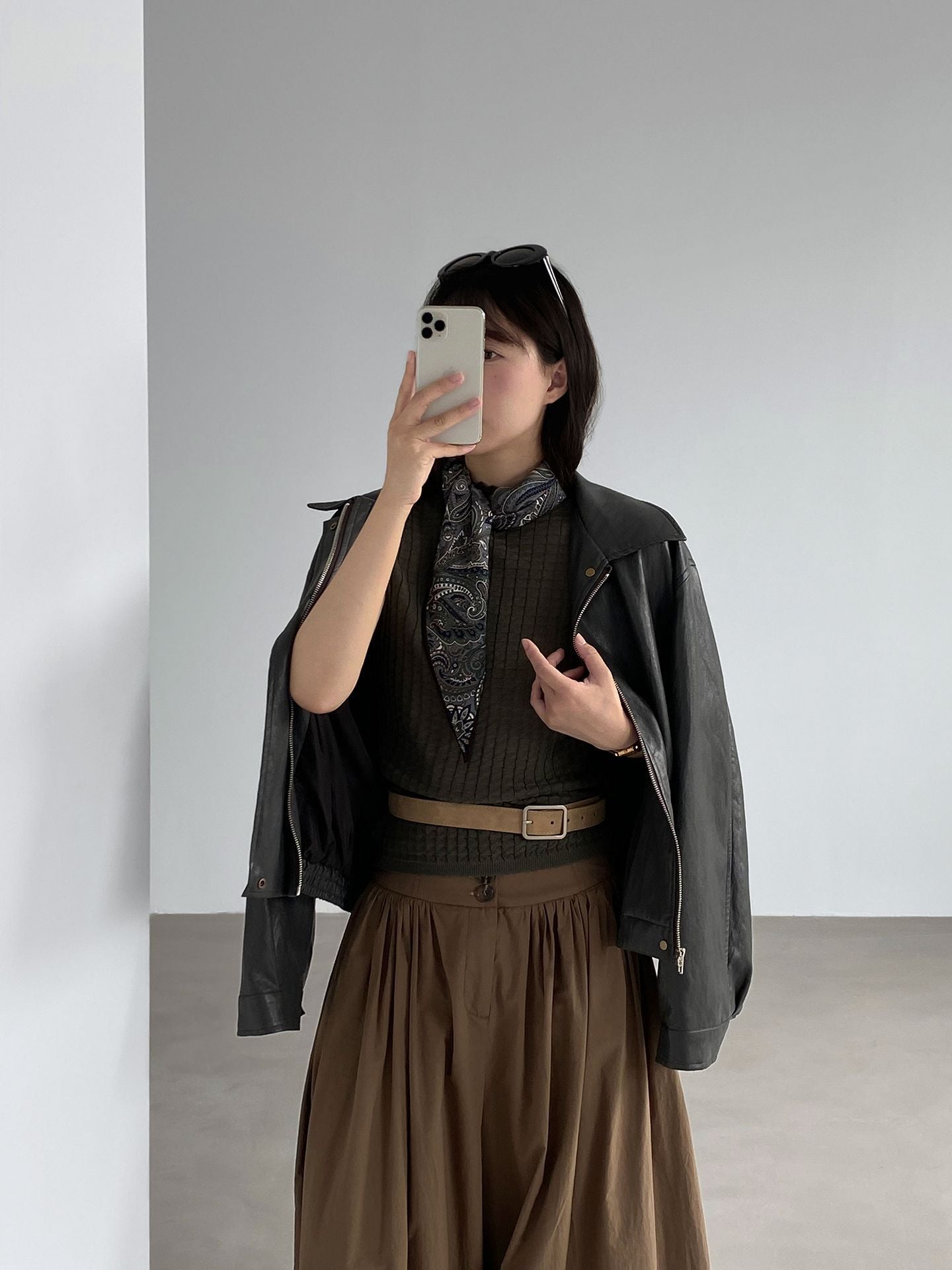 韓系簡約半高領肌理感顯瘦針織上衣-7色