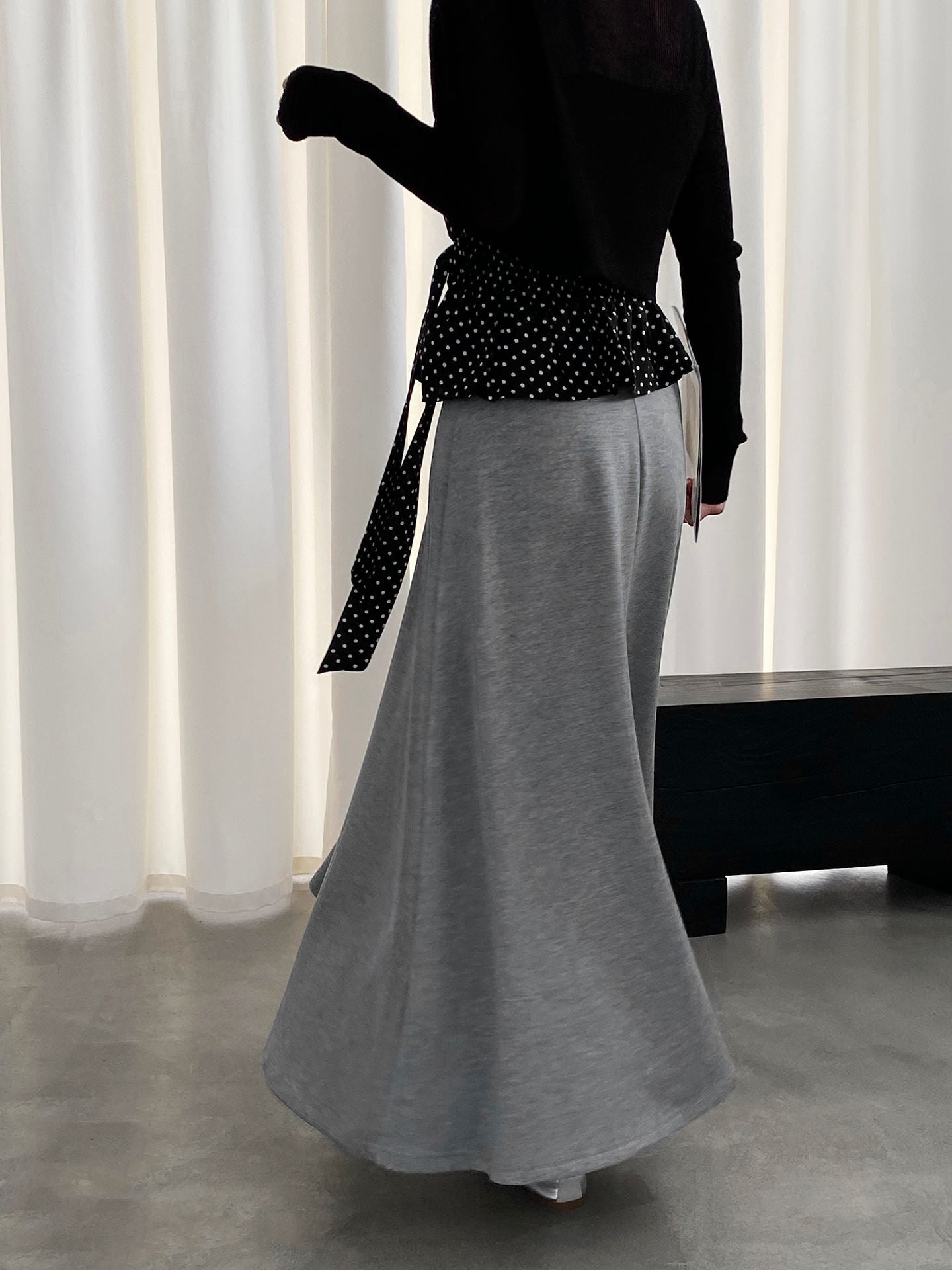 韓系紙片高腰顯瘦遮胯半身裙-2色