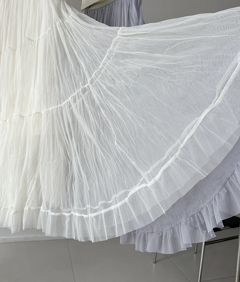 韓版氛圍感大裙襬純色寬鬆半身裙-2色