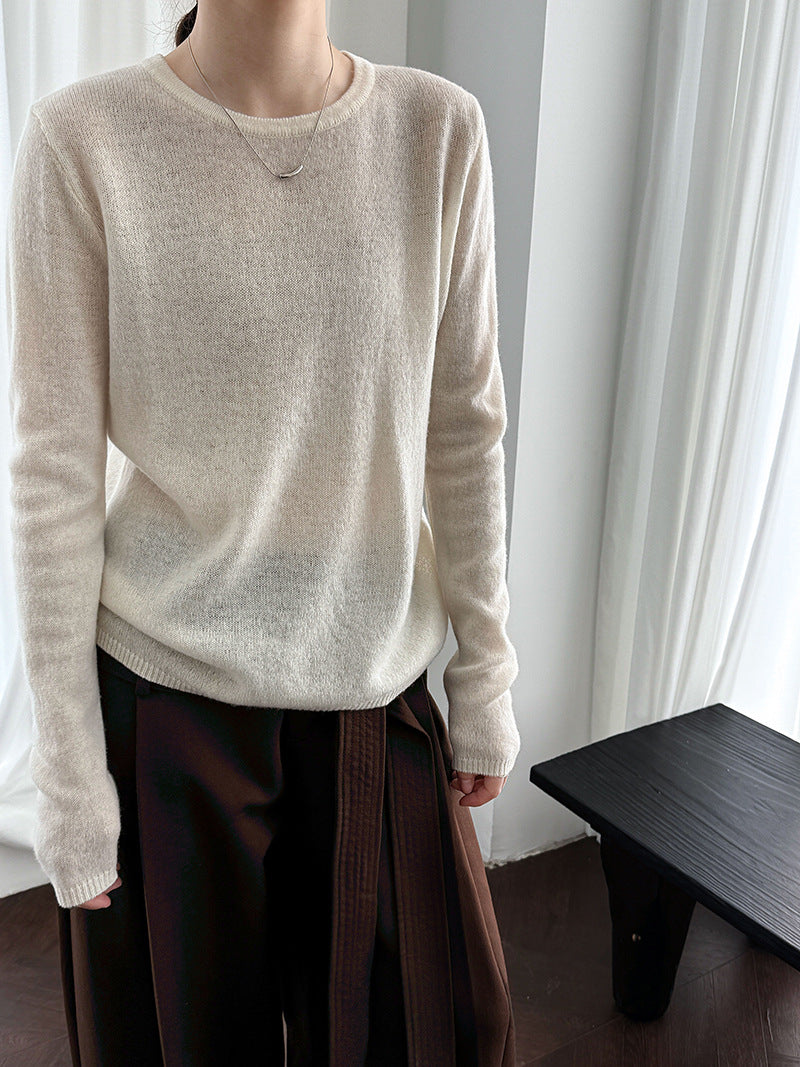 (48H出貨)韓系高級感百搭修身顯瘦羊毛針織打底衫-3色