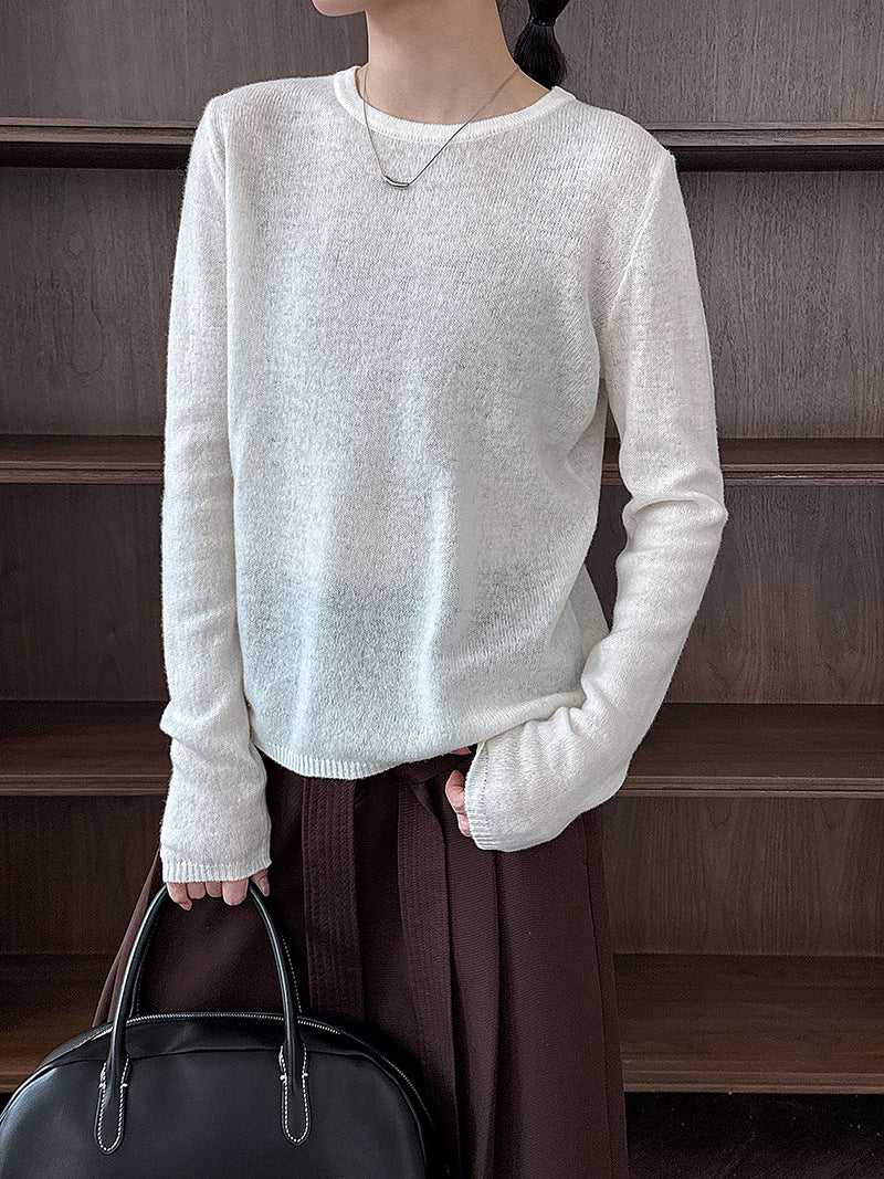 (48H出貨)韓系高級感百搭修身顯瘦羊毛針織打底衫-3色