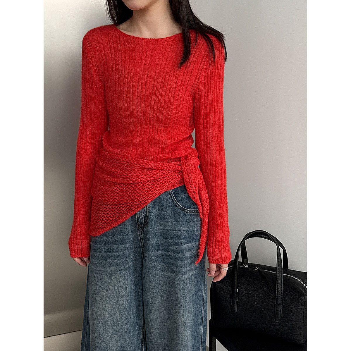 輕奢慵懶軟糯羊毛針織衫+披肩-兩件式套裝-5色