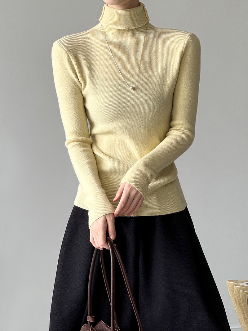 (48H出貨)韓系氣質純色內搭半高領打底衫-8色