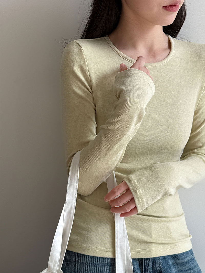 基礎純色簡約正肩百搭修身打底衫T恤-5色