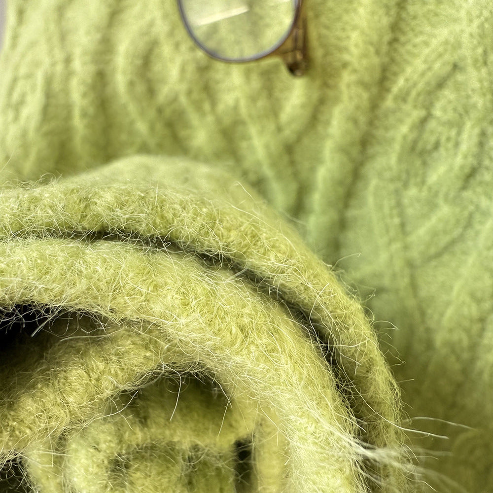 (48H出貨)糖果色圓領麻花軟糯針織背心馬甲-6色