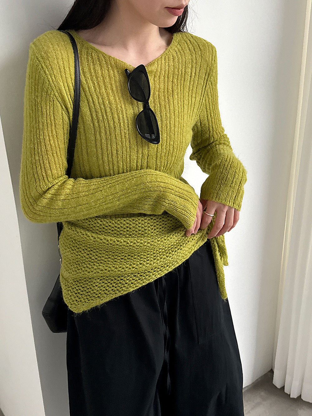 輕奢慵懶軟糯羊毛針織衫+披肩-兩件式套裝-5色