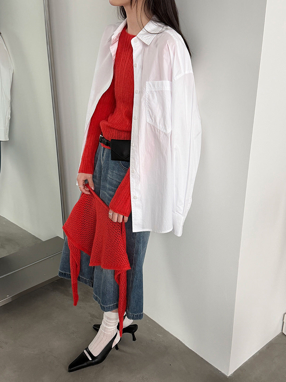 輕奢慵懶軟糯羊毛針織衫+披肩-兩件式套裝-5色