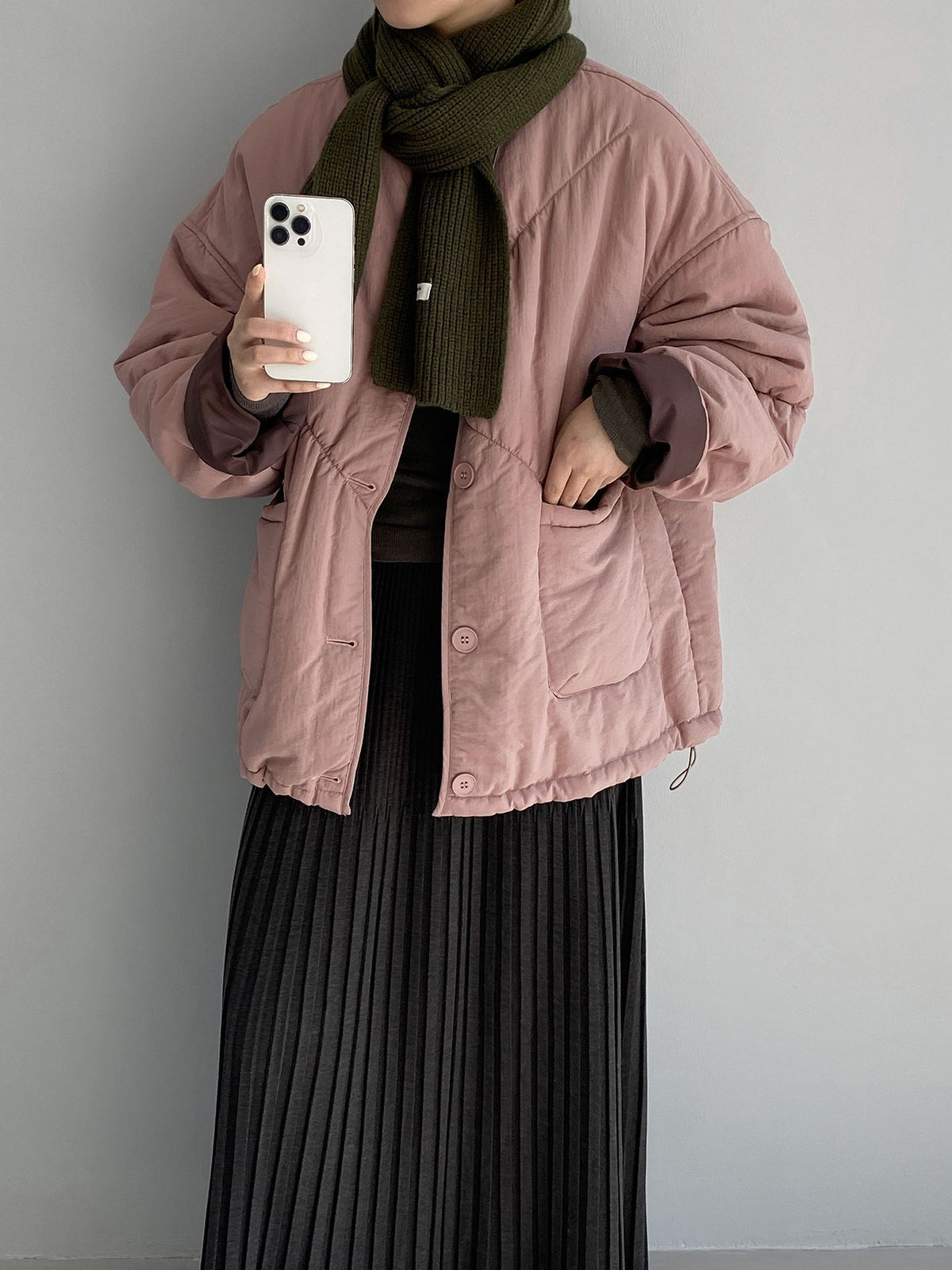 日系工裝風加厚鋪棉麵包外套