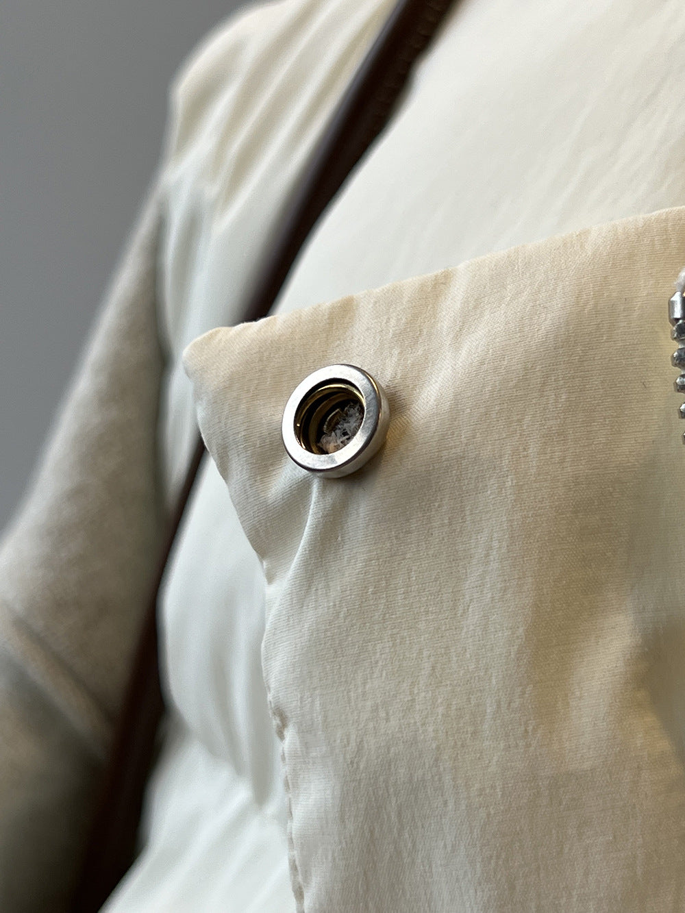 日系圓領短款寬鬆羽絨馬甲背心-2色