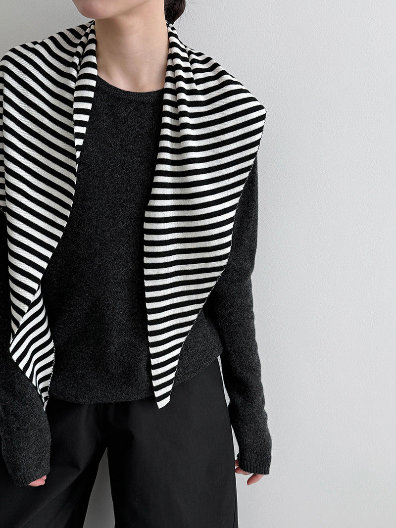 (48H出貨)韓系高級感百搭修身顯瘦羊毛針織打底衫-3色