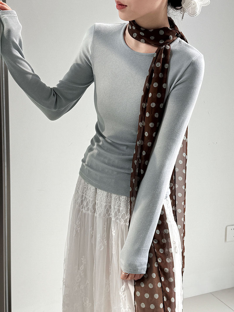 基礎純色簡約正肩百搭修身打底衫T恤-5色