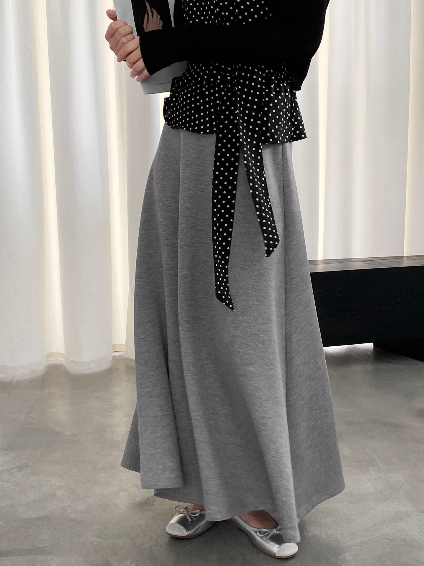 韓系紙片高腰顯瘦遮胯半身裙-2色